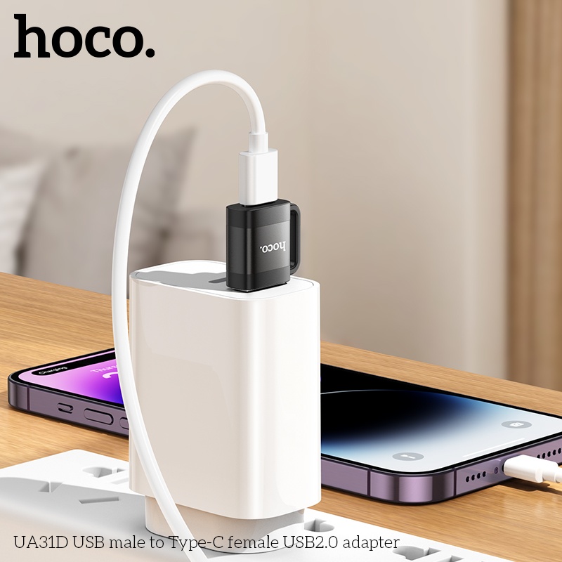 Đầu chuyển đổi mini USB-A đực USB-C Cái Hoco UA31D