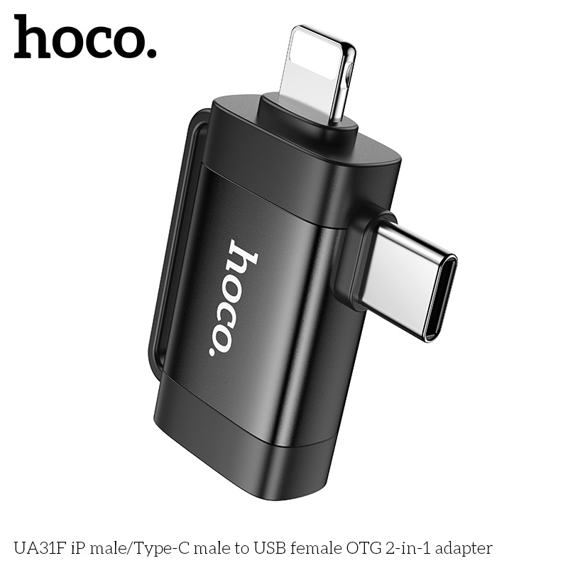 Đầu chuyển đổi Mini IP/USB-C đực USB-A cái Hoco UA31F