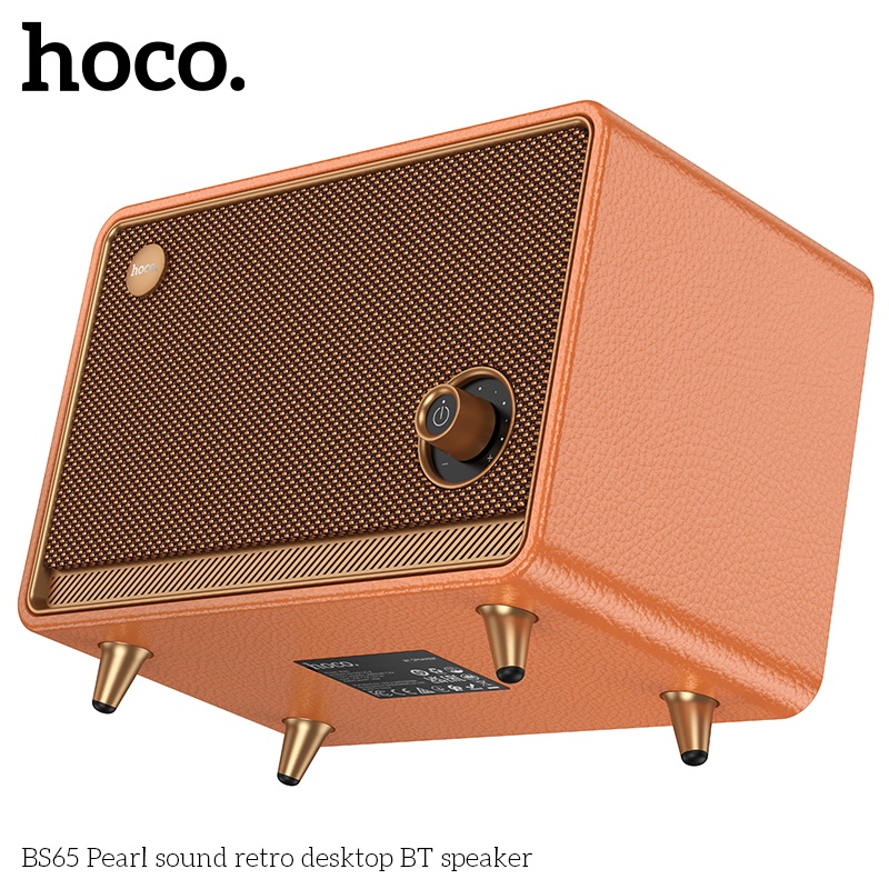 Loa Bluetooth gỗ Retro âm thanh tinh xảo bass to Hoco BS65