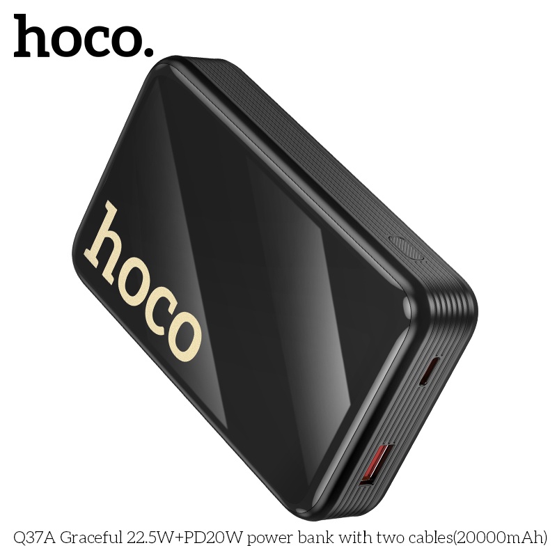 Pin sạc dự phòng sạc nhanh có dây Hoco Q37A 20.000mAh 22.5WW+PD20W (1 dây ip 1 dây typec)