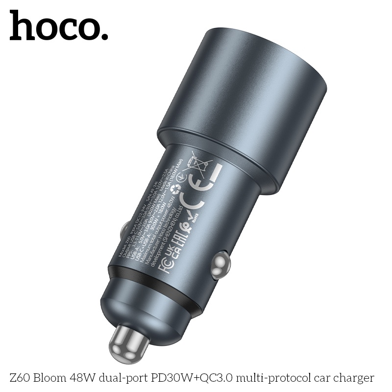 Tẩu sạc nhanh Hoco PD30W + QC3.0 Z60