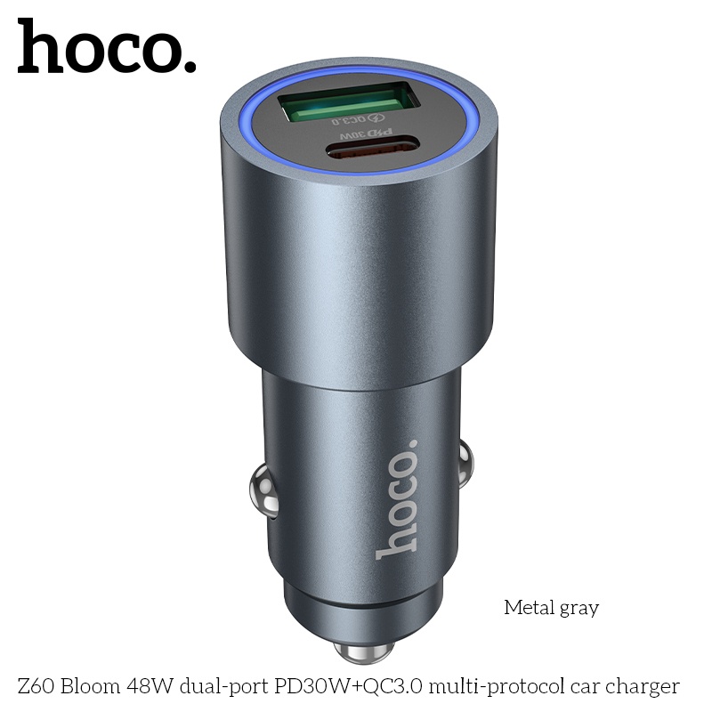 Tẩu sạc nhanh Hoco PD30W + QC3.0 Z60