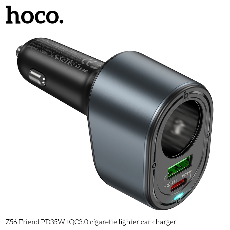 Tẩu sạc nhanh Hoco z56 PD35W +QC3.0