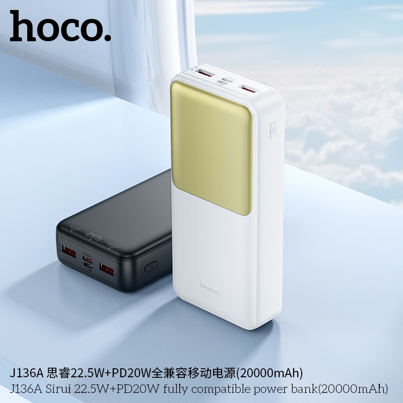 Pin sạc dự phòng sạc nhanh Hoco J136A 22.5W+PD20W (20.000mah)