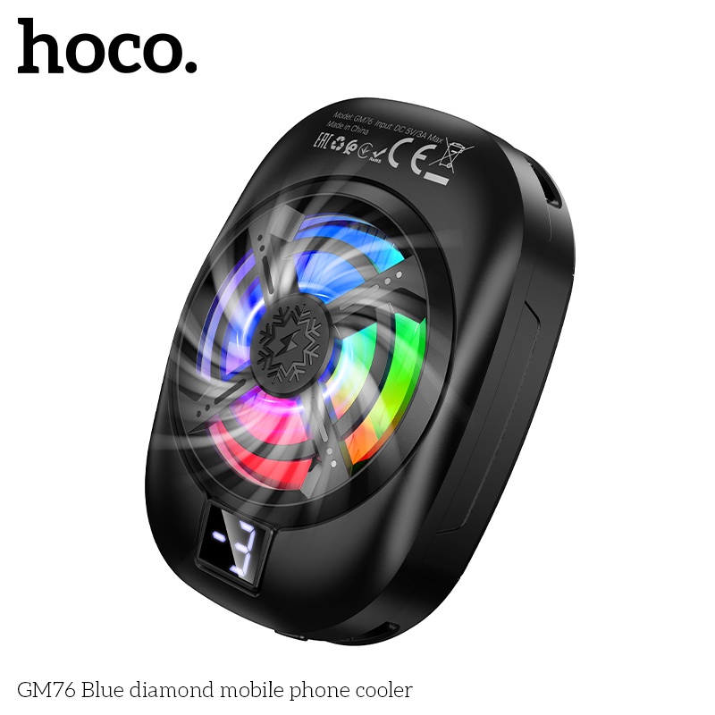 Quạt tản nhiệt - Sò lạnh Hoco GM76 3 tốc độ