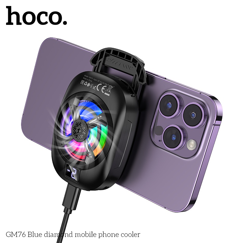 Quạt tản nhiệt - Sò lạnh Hoco GM76 3 tốc độ