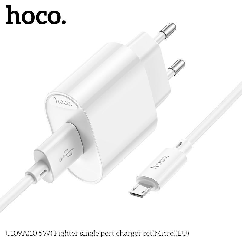 Bộ củ cáp sạc Hoco C109/C109A Micro 10.5W