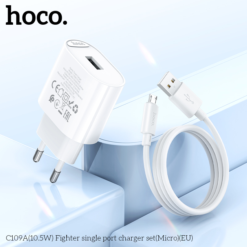 Bộ củ cáp sạc Hoco C109/C109A Micro 10.5W