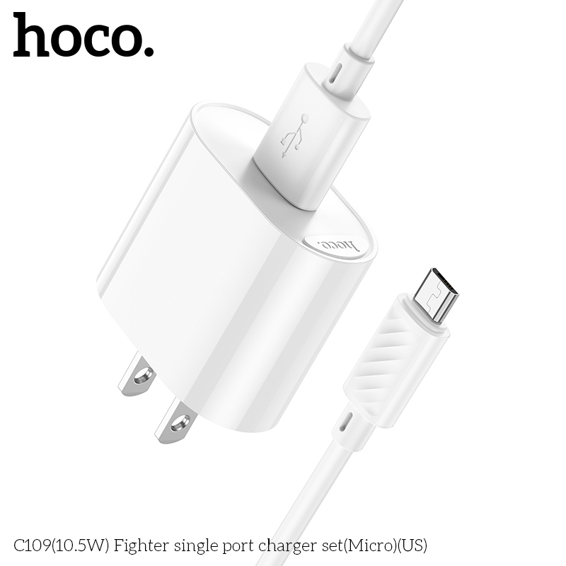 Bộ củ cáp sạc Hoco C109/C109A Micro 10.5W