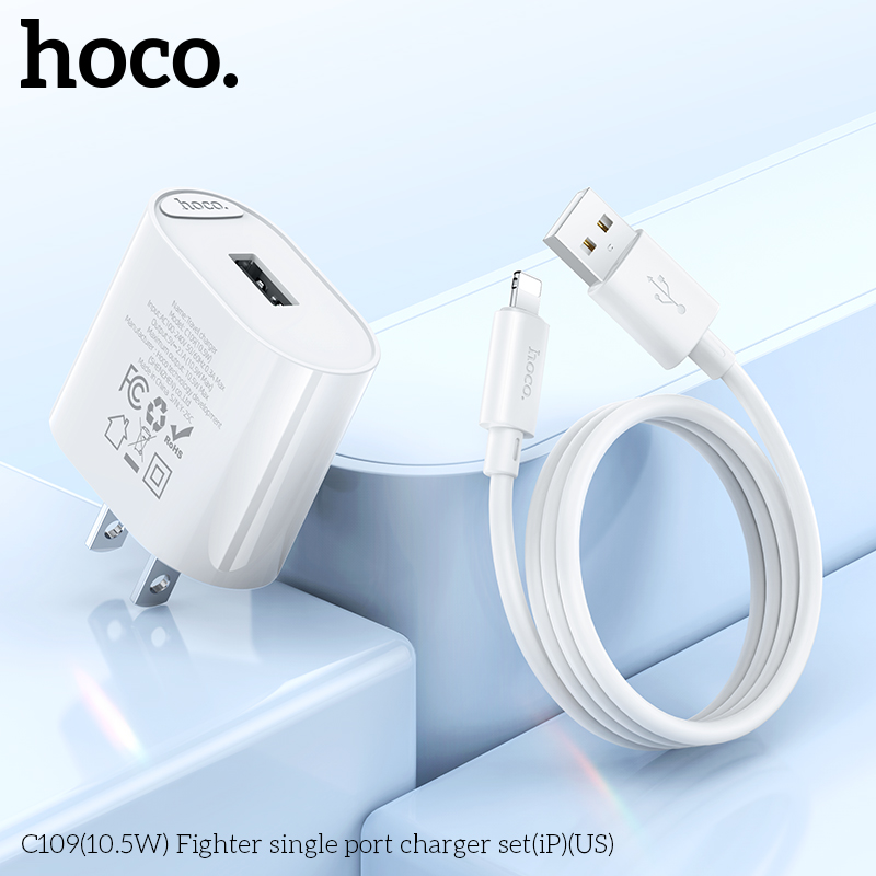 Bộ củ cáp sạc Hoco C109/C109A lightning 10.5W