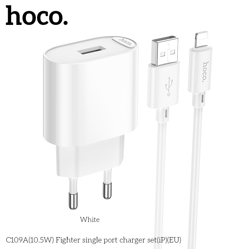 Bộ củ cáp sạc Hoco C109/C109A lightning 10.5W
