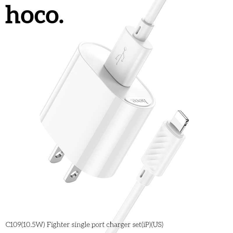 Bộ củ cáp sạc Hoco C109/C109A lightning 10.5W