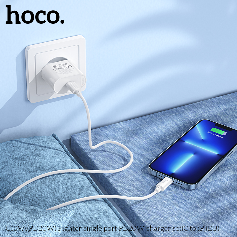 Bộ củ cáp sạc nhanh PD20W Hoco C109/C109A TypeC to Ip