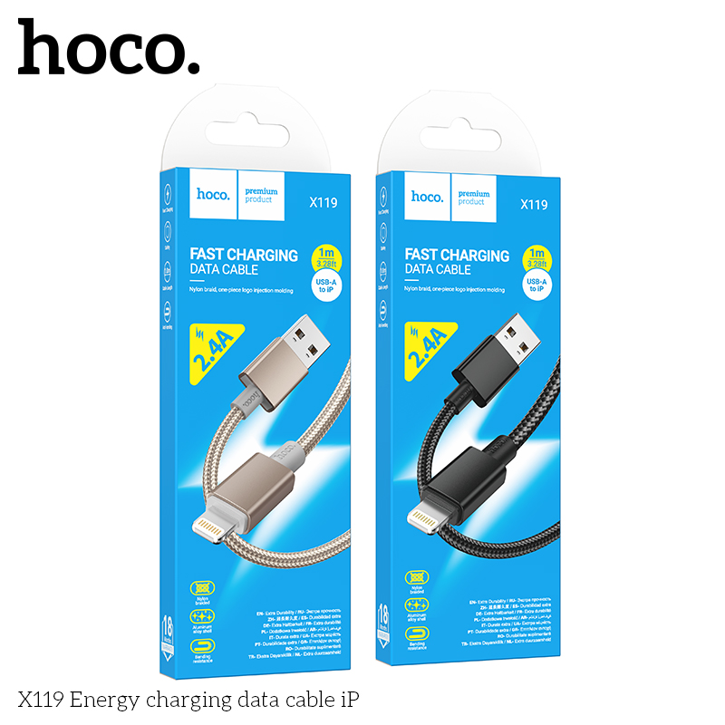 Cáp sạc dây dù Hoco X119 Lightning