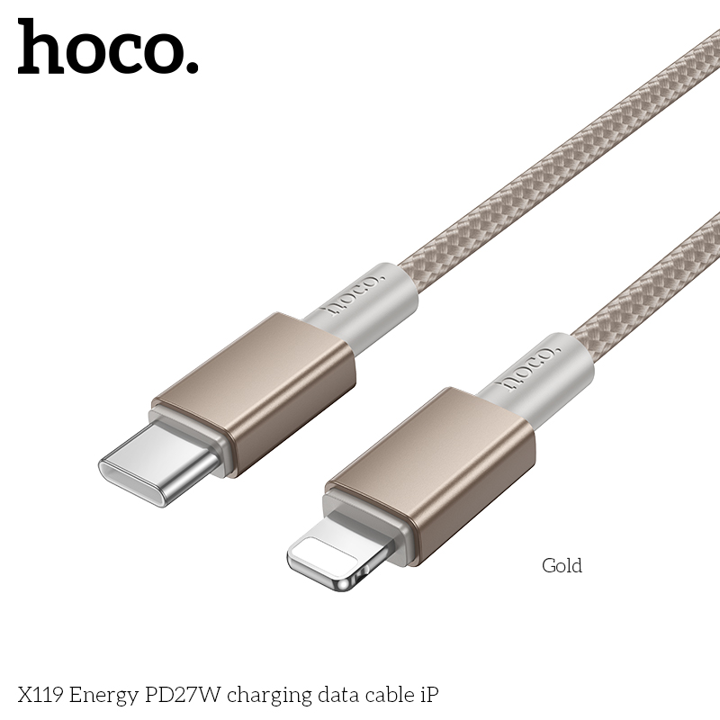 Cáp sạc dây dù Hoco X119 Typec-Lightning PD27W