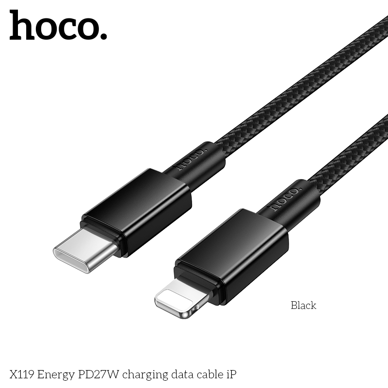 Cáp sạc dây dù Hoco X119 Typec-Lightning PD27W