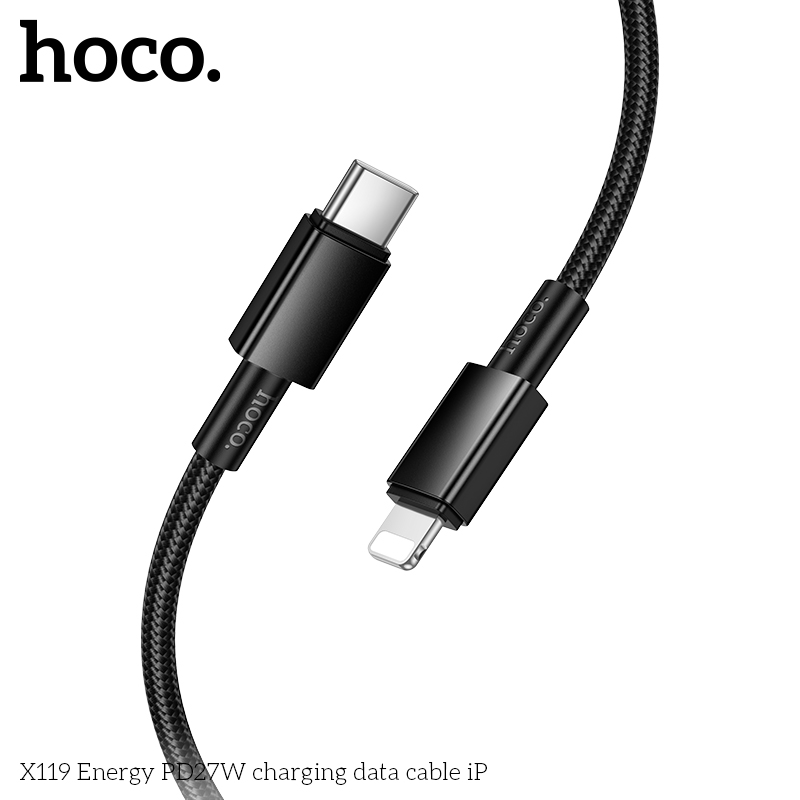 Cáp sạc dây dù Hoco X119 Typec-Lightning PD27W
