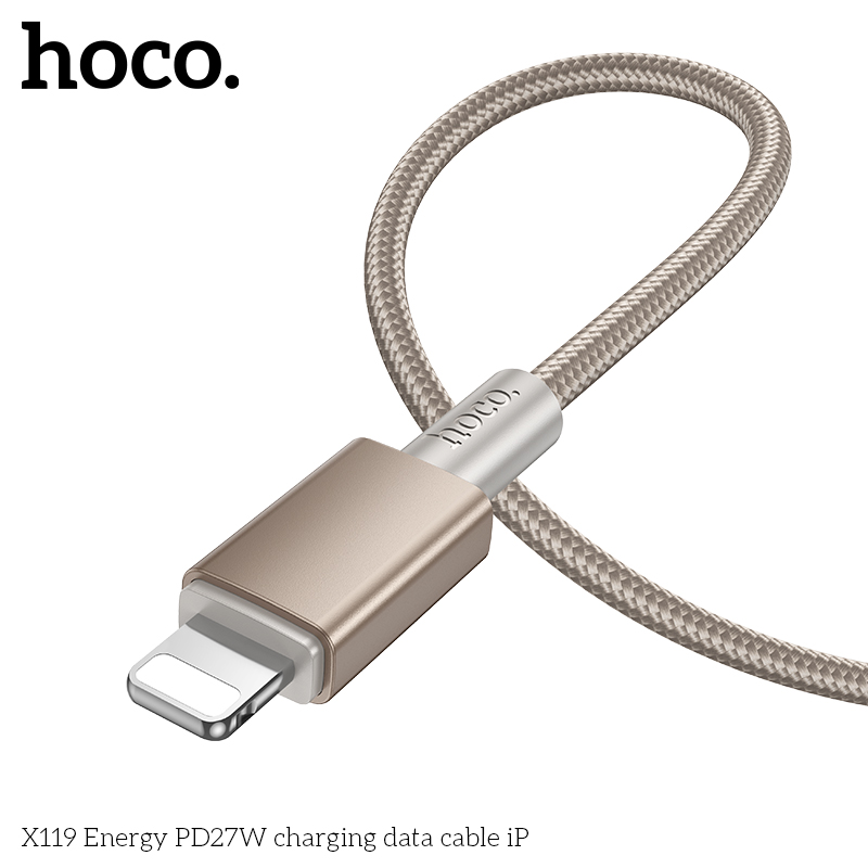 Cáp sạc dây dù Hoco X119 Typec-Lightning PD27W