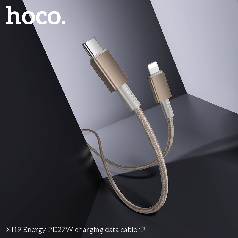 Cáp sạc dây dù Hoco X119 Typec-Lightning PD27W