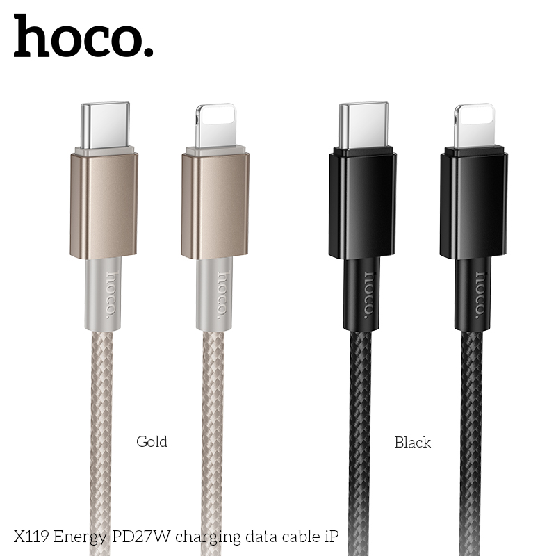 Cáp sạc dây dù Hoco X119 Typec-Lightning PD27W