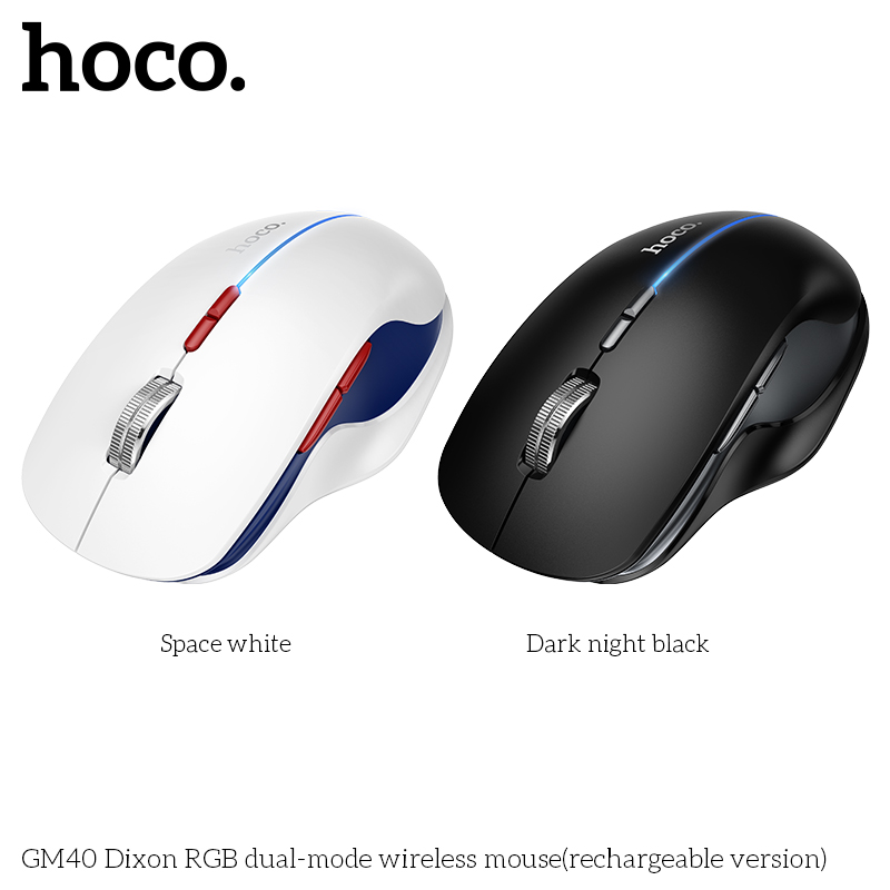 Chuột không dây chế độ kép Hoco GM40 Dixon RGB (phiên bản có thể sạc lại)