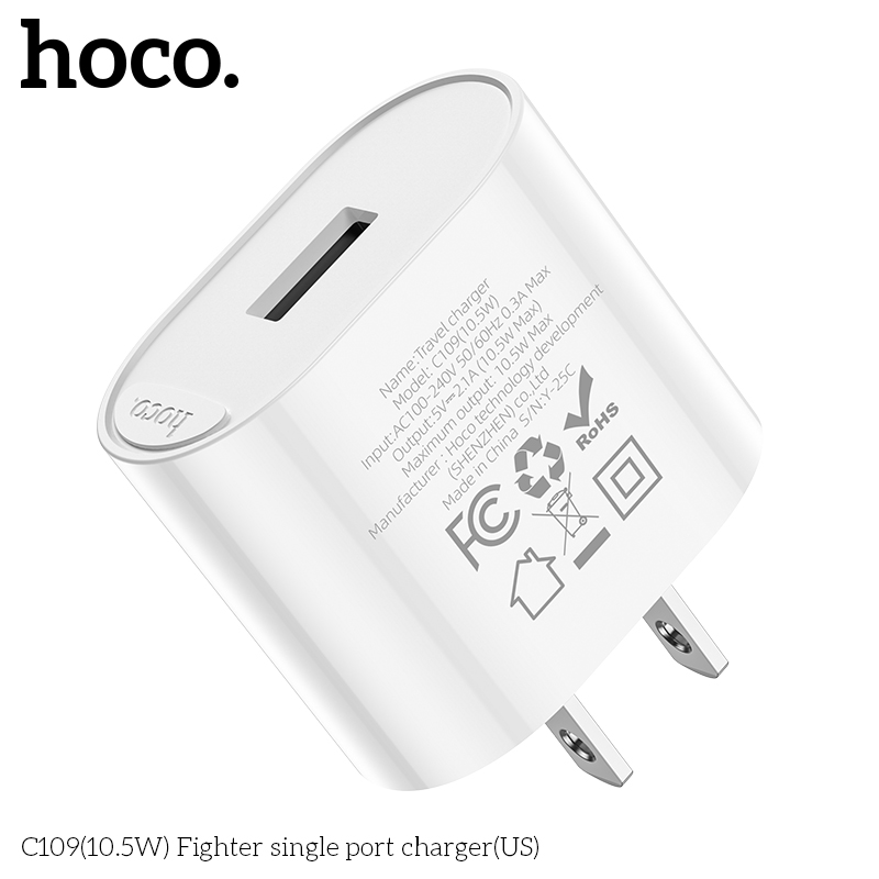 Củ sạc Hoco C109 - C109A (US/UK) 10.5W