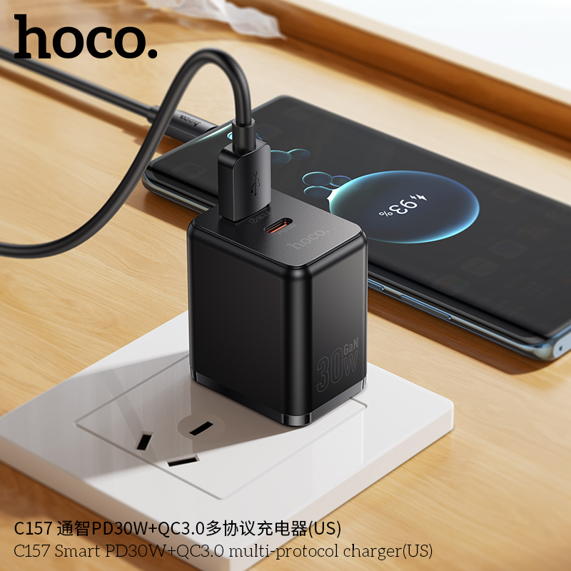 Củ sạc đa giao thức Smart PD30W+QC3.0 Hoco C157 (US)