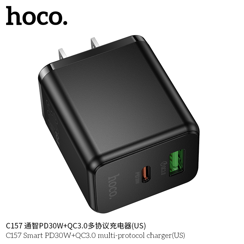 Củ sạc đa giao thức Smart PD30W+QC3.0 Hoco C157 (US)