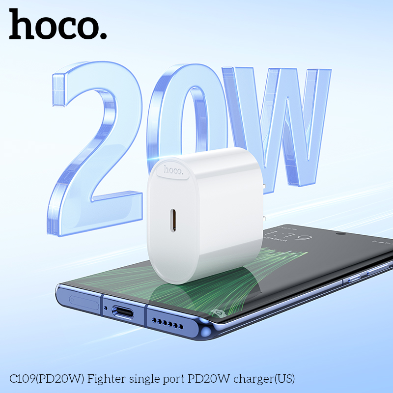 Củ sạc nhanh PD20W Hoco C109/C109A (US/UK)