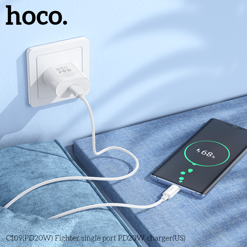 Củ sạc nhanh PD20W Hoco C109/C109A (US/UK)
