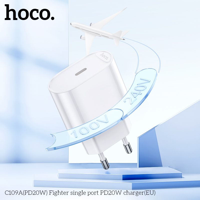 Củ sạc nhanh PD20W Hoco C109/C109A (US/UK)