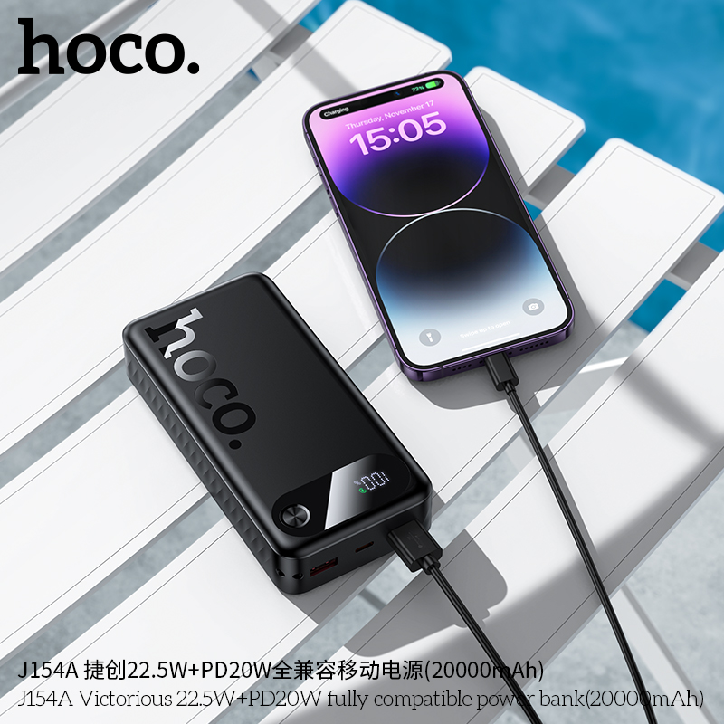 Pin sạc dự phòng tương thích hoàn toàn Hoco J154A Victorious 22.5W+PD20W (20000mAh)