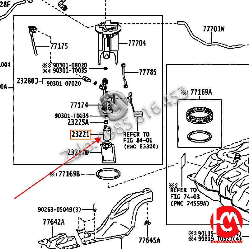 Bơm xăng Vios - hàng OEM | GIP541