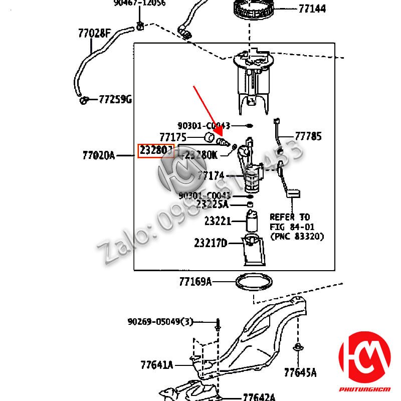 Van điều áp xăng Vios - hàng OEM | 2328021010