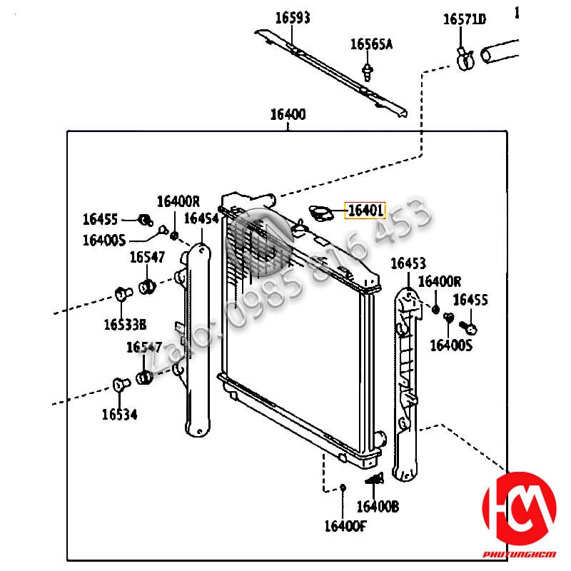 Nắp két nước Innova - hãng TOYOTA | 164010C030