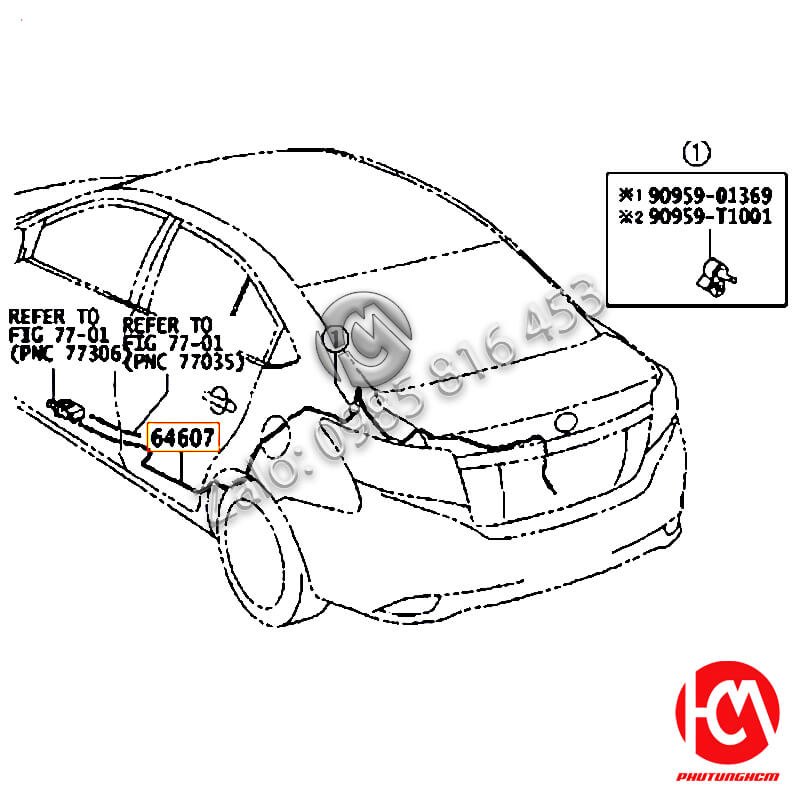 Dây mở cốp sau Vios - hãng TOYOTA | 646070D200