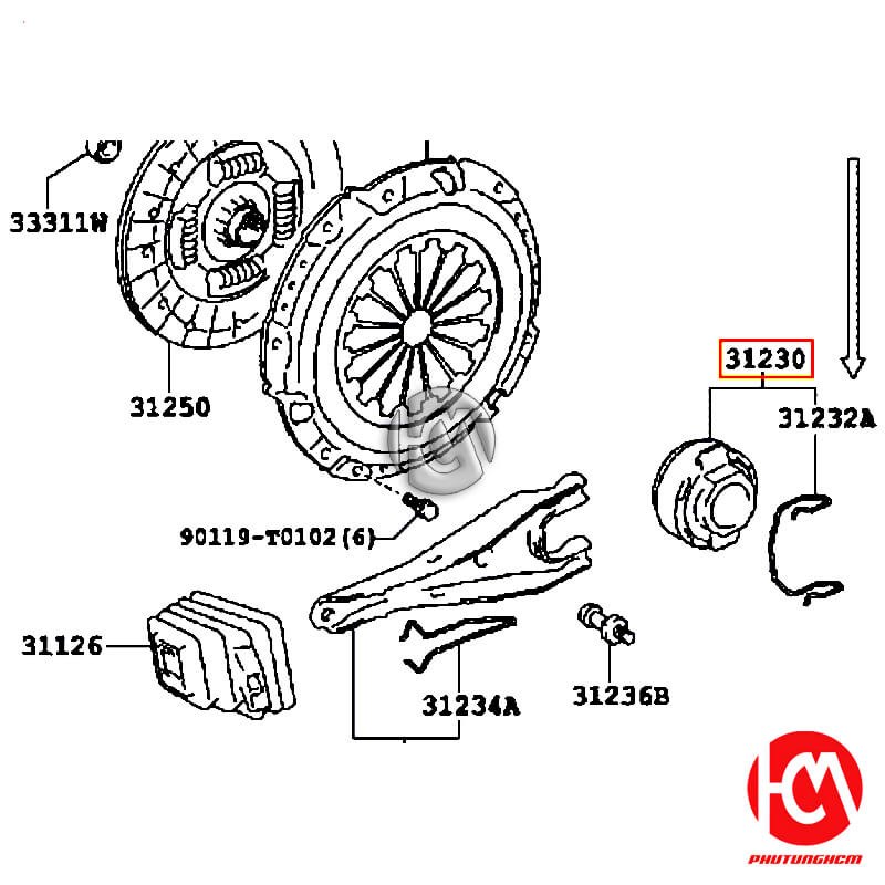 Bi tê Innova 2007-2015 - hãng TOYOTA | 3123035091