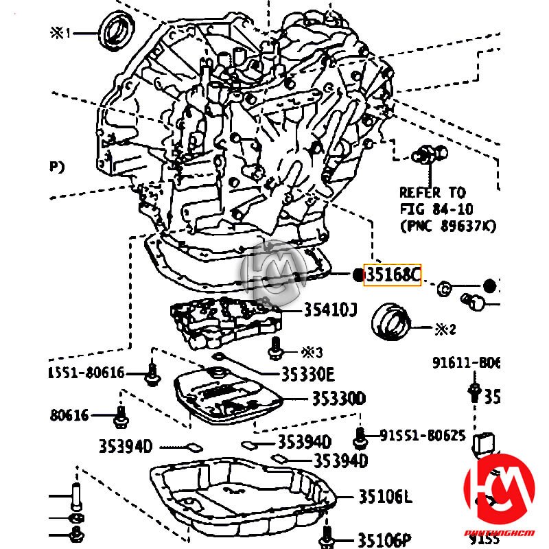 Ron đáy các te hộp số Vios - hãng TOYOTA | 3516812091