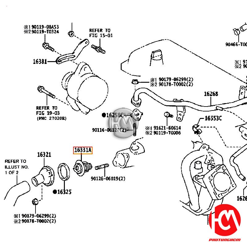 Van hằng nhiệt Fortuner - hãng TOYOTA | 9091603093