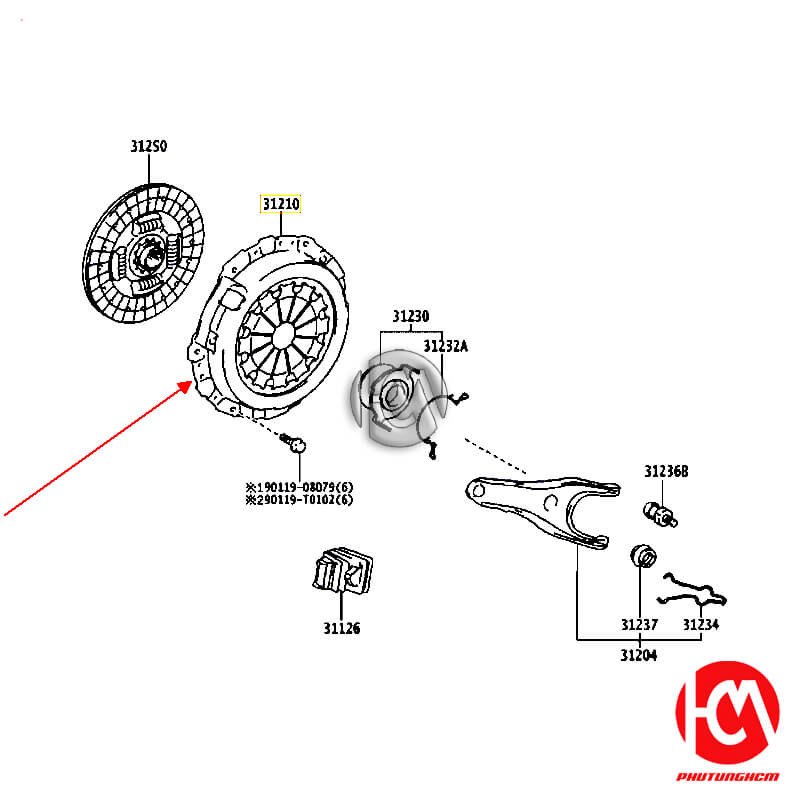 Mâm ép Vios - hãng TOYOTA | 312100D240