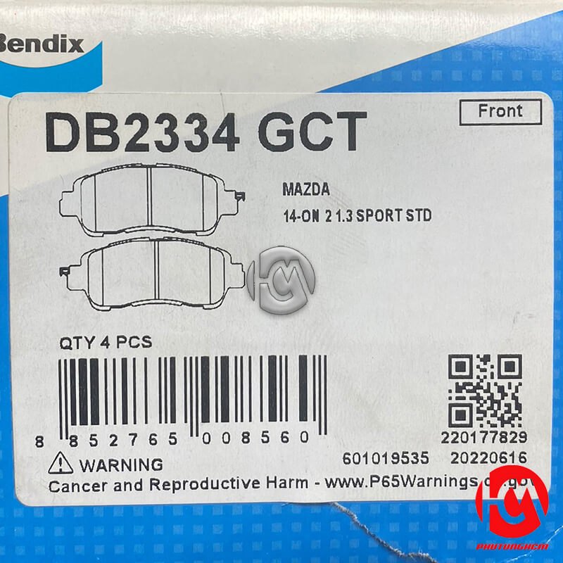 Bố thắng trước Mazda 2 - hàng BENDIX | DB2334