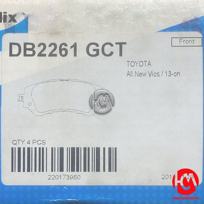 Bố thắng trước Vios - hàng BENDIX | DB2261