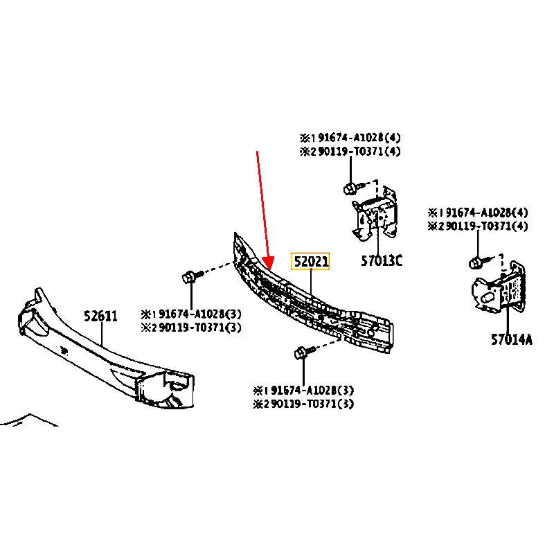 Xương cản trước Corolla Cross - hãng TOYOTA | 5202102320