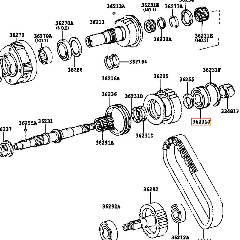 Bạc đạn trục Land cruiser prado - hãng TOYOTA | 9036332040