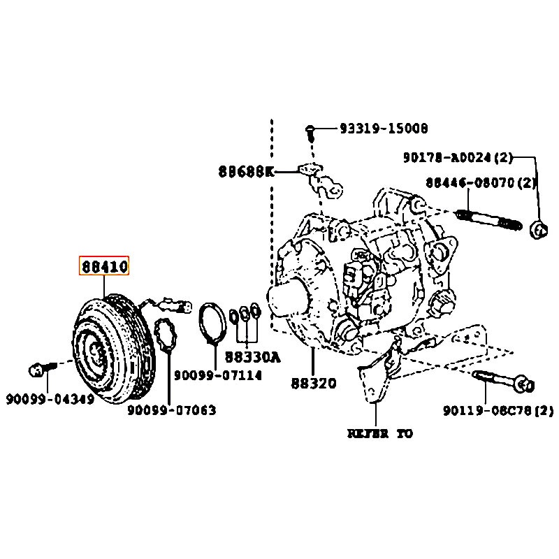 Puly lốc lạnh Avalon - hãng TOYOTA | 884100N010