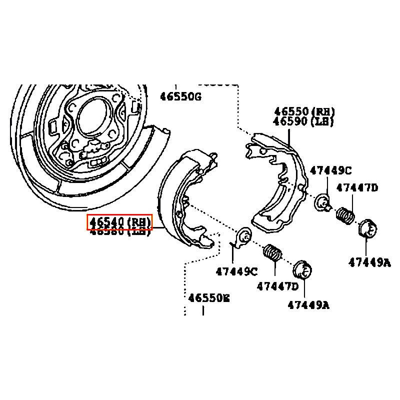 Bố thắng sau Camry - hãng TOYOTA | 4654006050