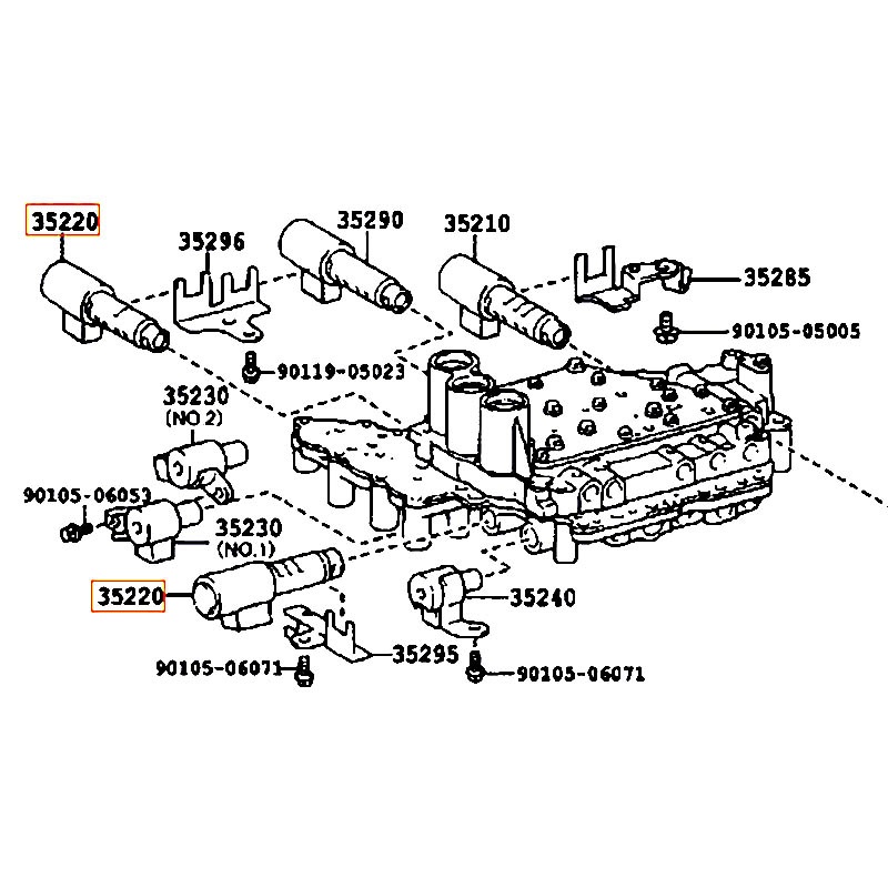 Van dầu hộp số Highlander - hãng TOYOTA | 3522045010