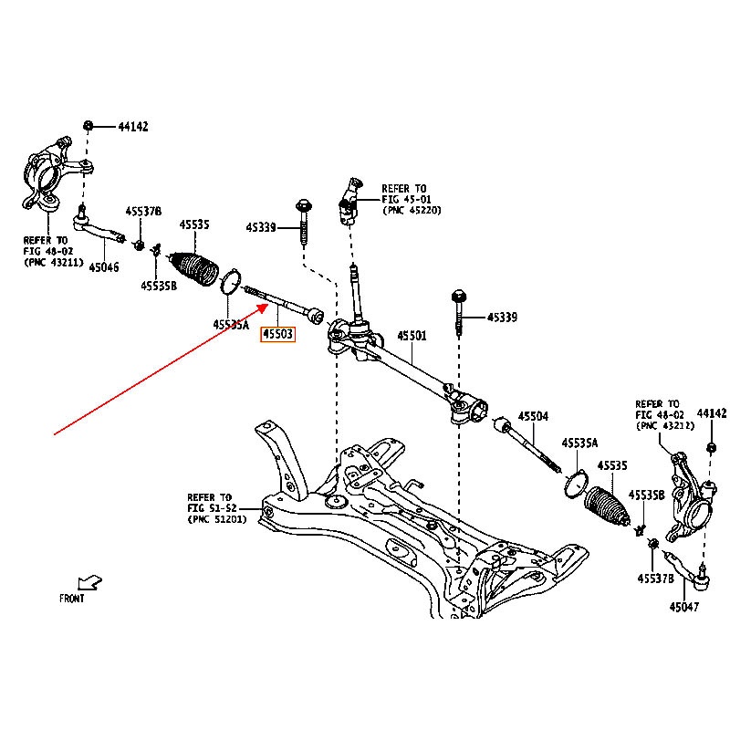 Rô tuyn lái trong Veloz - hãng TOYOTA | 45503BZ260