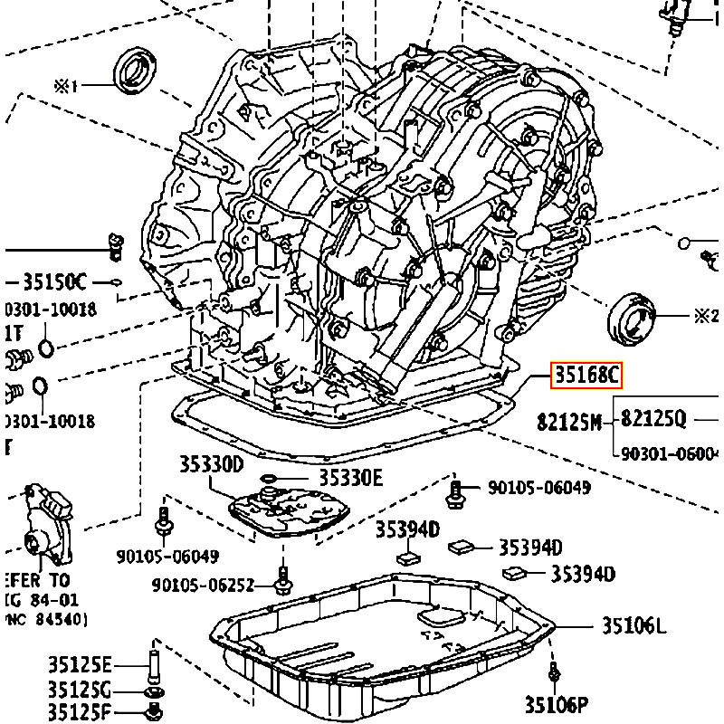 Ron đáy các te hộp số Noah - hãng TOYOTA | 3516820010