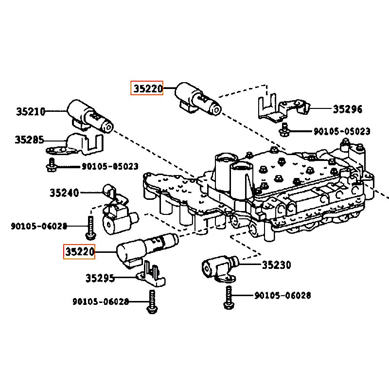 Van dầu hộp số Wish - hãng TOYOTA | 3522033030